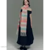 Cross-border scarf wholesale e-commerce live streaming supply chain, wool series, single-color horizontal striped wool scarves details Picture